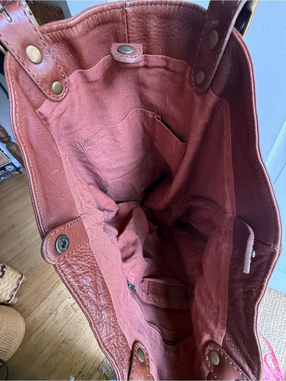 Dragon Diffusion Rust Brown Large Leather Shoulder Bag